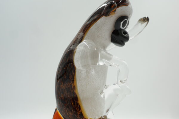 MAŁPA SZKLANA FIGURA SZKŁO STYL MURANO