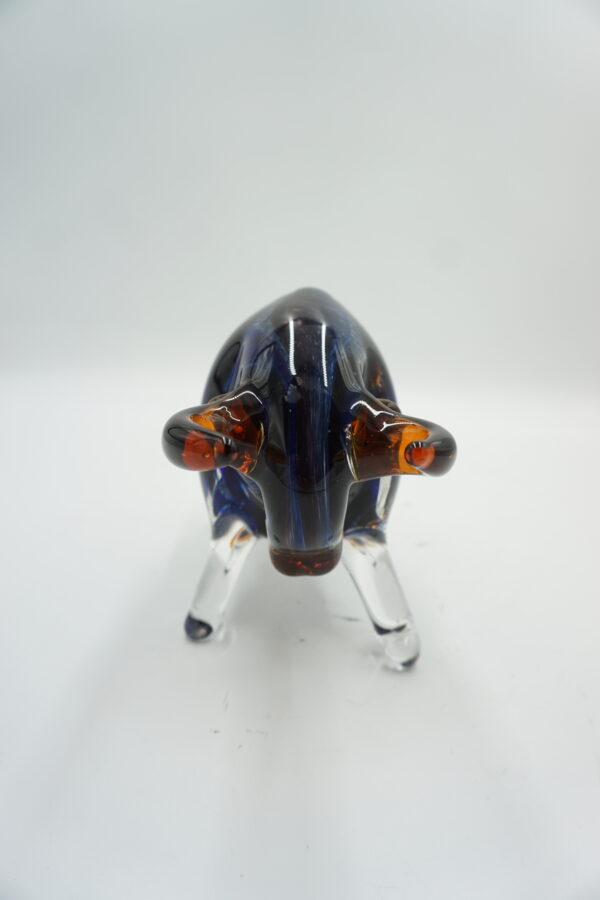 SZKLANA FIGURA STYL MURANO, BYK SYMBOL SIŁY GIEŁDA HOSSA