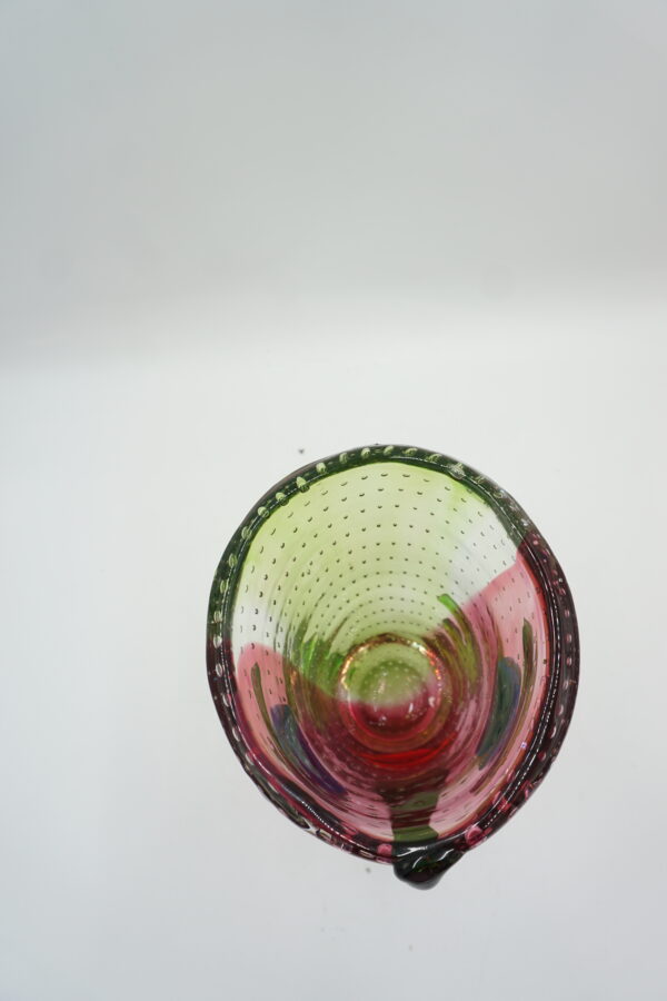 SZKŁO MURANO DUŻY PIĘKNY WAZON TWARZ KOLOROWA