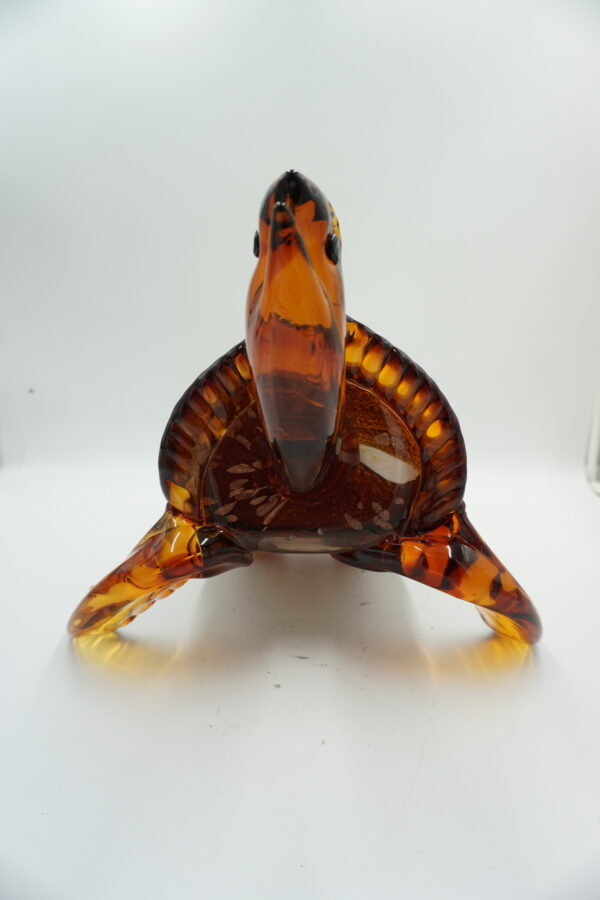 SZKŁO W STYLU MURANO, DUŻA FIGURA ŻÓŁW