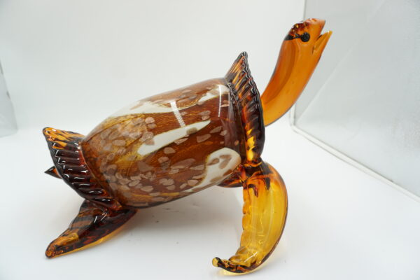 SZKŁO W STYLU MURANO, DUŻA FIGURA ŻÓŁW