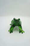 SZKŁO W STYLU MURANO, FIGURA ZIELONA ŻABA ROPUCHA