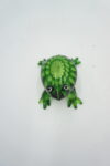 SZKŁO W STYLU MURANO, FIGURA ZIELONA ŻABA ROPUCHA