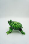 SZKŁO W STYLU MURANO, FIGURA ZIELONA ŻABA ROPUCHA