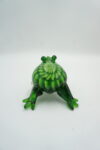 SZKŁO W STYLU MURANO, FIGURA ZIELONA ŻABA ROPUCHA