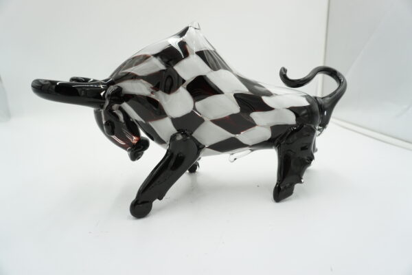 SZKLANA FIGURA STYL MURANO, BYK SYMBOL SIŁY GIEŁDA HOSSA