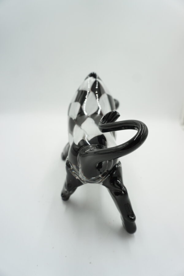 SZKLANA FIGURA STYL MURANO, BYK SYMBOL SIŁY GIEŁDA HOSSA