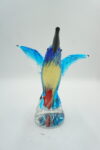 SZKLANA FIGURA STYL MURANO, KOLOROWY PTASZEK ZIMORODEK