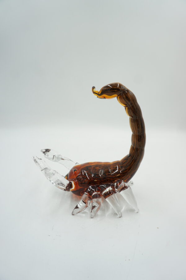 SZKLANA FIGURA STYL MURANO, SKORPION