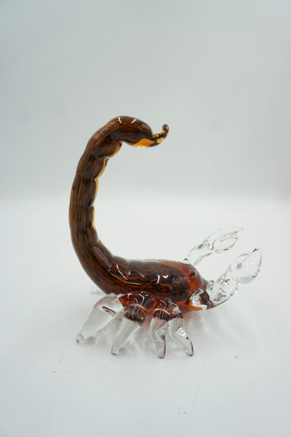SZKLANA FIGURA STYL MURANO, SKORPION