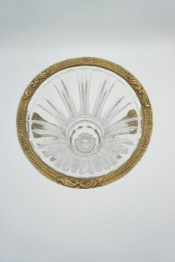 WAZON ZE SZKŁA Z OKUCIEM Z BRĄZU MOTYLKI