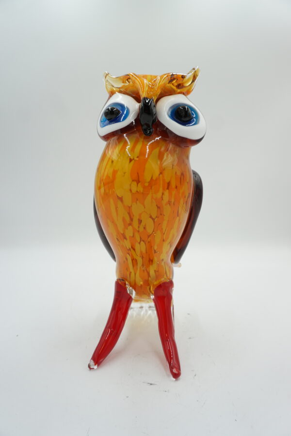 SZKŁO W STYLU MURANO, FIGURA SOWA