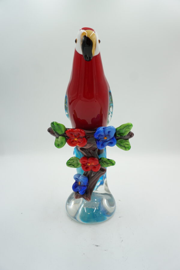 SZKŁO W STYLU MURANO, FIGURA PAPUGA