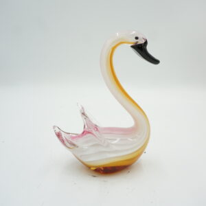 SZKŁO W STYLU MURANO, FIGURA ŁABĘDŹ