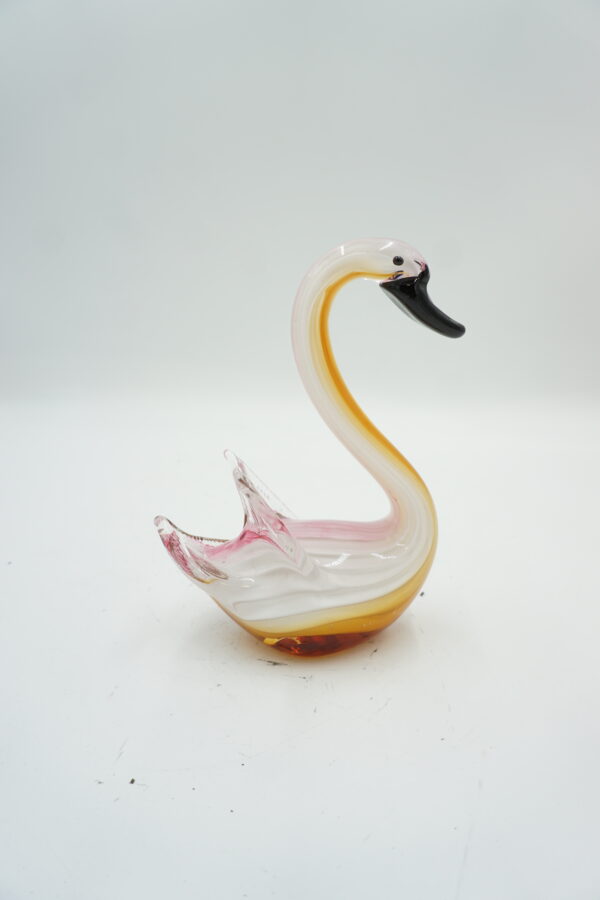SZKŁO W STYLU MURANO, FIGURA ŁABĘDŹ