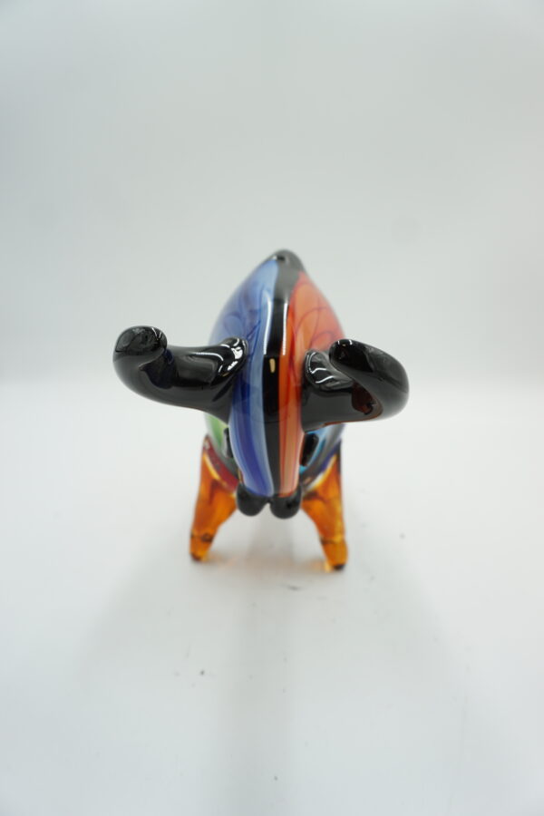 SZKLANA FIGURA STYL MURANO, BYK SYMBOL SIŁY GIEŁDA HOSSA