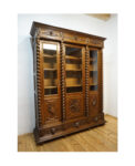 TRZYDRZWIOWA BIBLIOTEKA BOGATO RZEŹBIONA SPIRALNE KOLUMNY FRANCJA