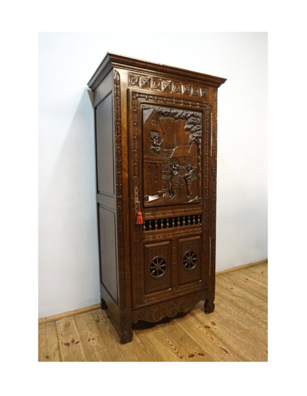 STARA BOGATO RZEŹBIONA BIELIŹNIARKA BRETOŃSKA FRANCJA