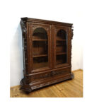 STARA FIGURALNA NIESPOTYKANA BIBLIOTECZKA BOGATO RZEŹBIONA FRANCJA