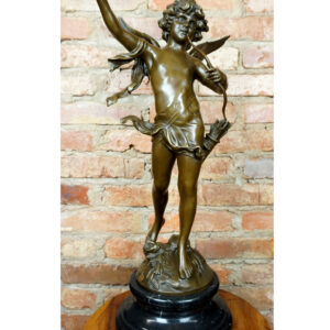 Duża figura z brązu AMOR Z ŁUKIEM ANIOŁ wys70cm