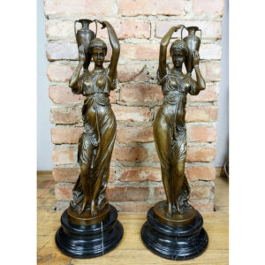 KOBIETY Z DZBANAMI DUŻE FIGURY Z BRĄZU PARA BOGINIE wys 70cm