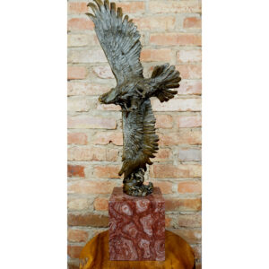 OGROMNY ORZEŁ W LOCIE FIGURA Z BRĄZU wys 91cm JAK ŻYWY