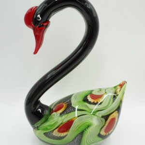 SZKŁO W STYLU MURANO, DUŻA FIGURA ŁABĘDŹ