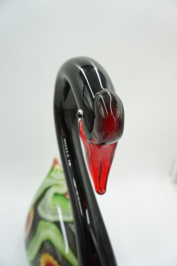 SZKŁO W STYLU MURANO, DUŻA FIGURA ŁABĘDŹ