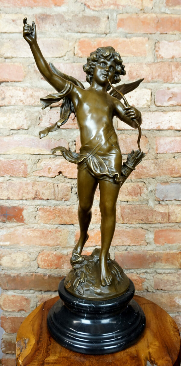 Duża figura z brązu AMOR Z ŁUKIEM ANIOŁ wys70cm