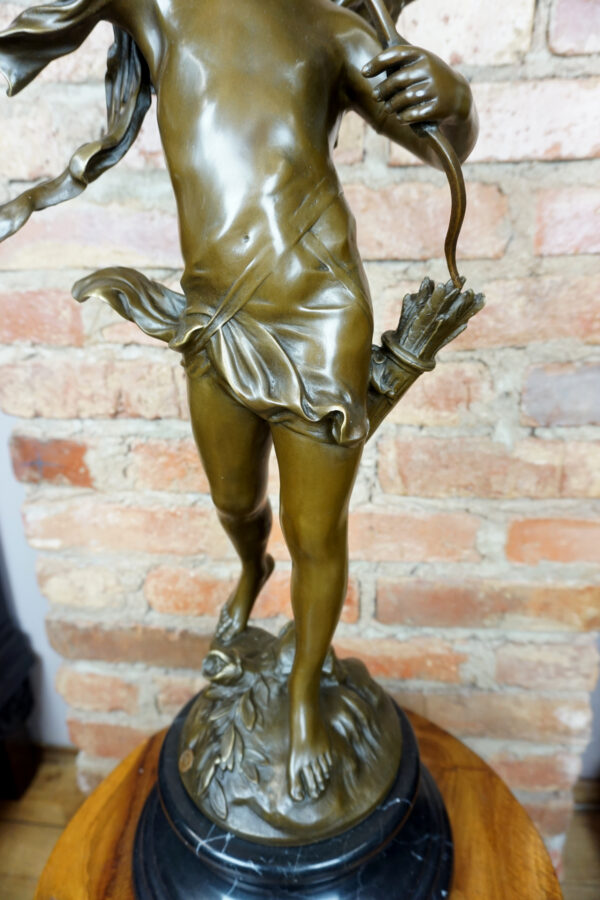 Duża figura z brązu AMOR Z ŁUKIEM ANIOŁ wys70cm