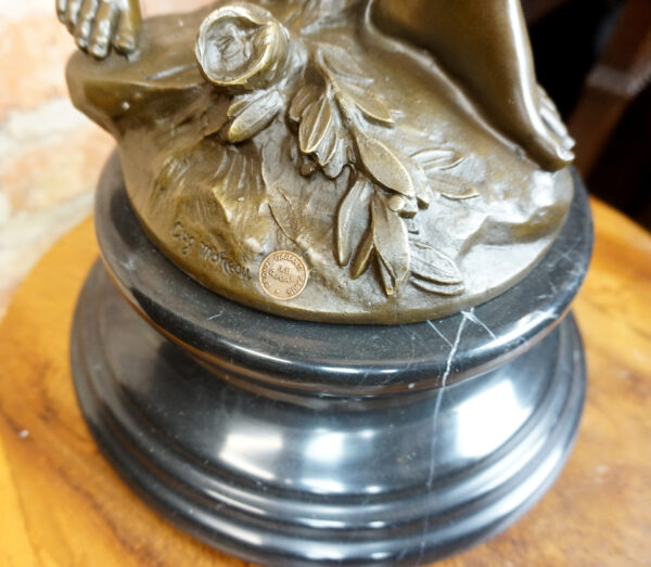 Duża figura z brązu AMOR Z ŁUKIEM ANIOŁ wys70cm