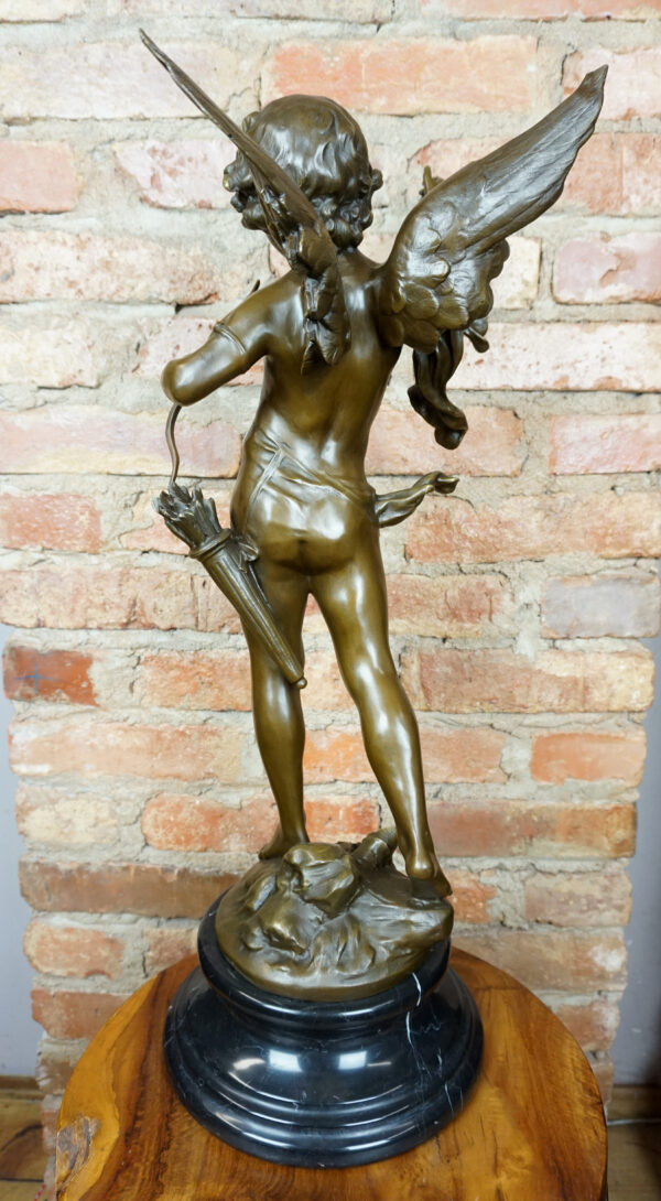 Duża figura z brązu AMOR Z ŁUKIEM ANIOŁ wys70cm