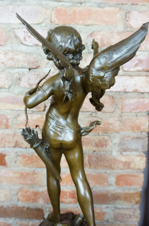 Duża figura z brązu AMOR Z ŁUKIEM ANIOŁ wys70cm