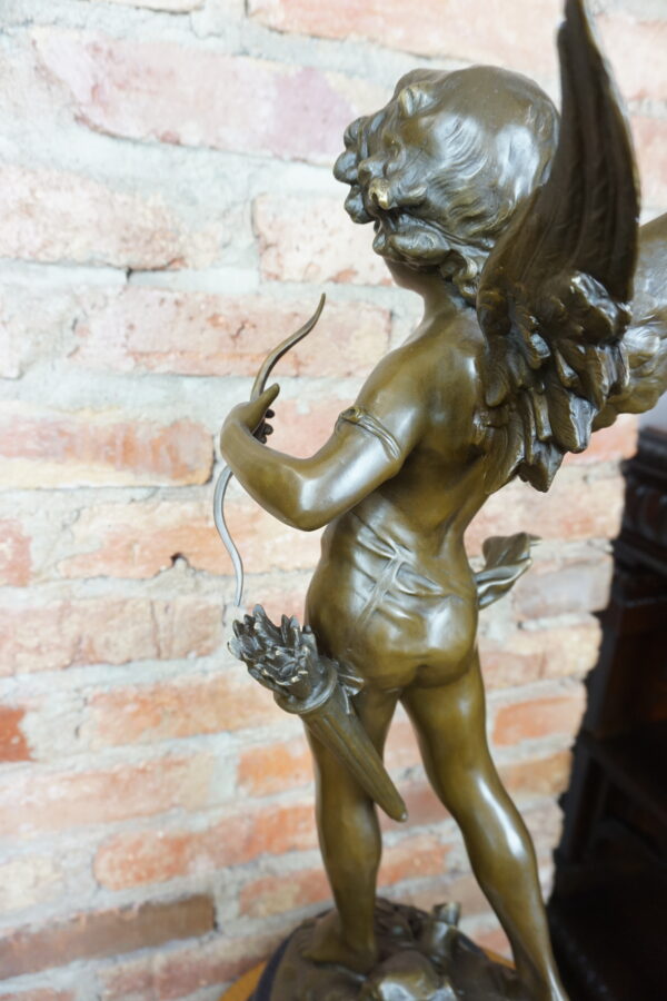 Duża figura z brązu AMOR Z ŁUKIEM ANIOŁ wys70cm