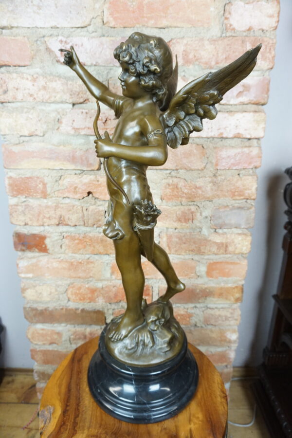 Duża figura z brązu AMOR Z ŁUKIEM ANIOŁ wys70cm