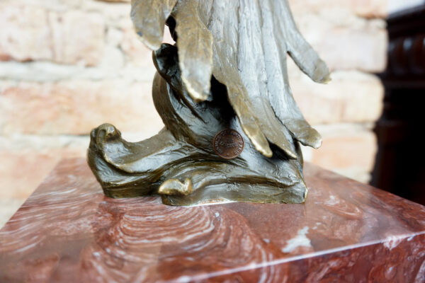 OGROMNY ORZEŁ W LOCIE FIGURA Z BRĄZU wys 91cm JAK ŻYWY