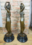 KOBIETY Z DZBANAMI DUŻE FIGURY Z BRĄZU PARA BOGINIE wys 70cm