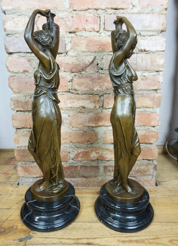 KOBIETY Z DZBANAMI DUŻE FIGURY Z BRĄZU PARA BOGINIE wys 70cm
