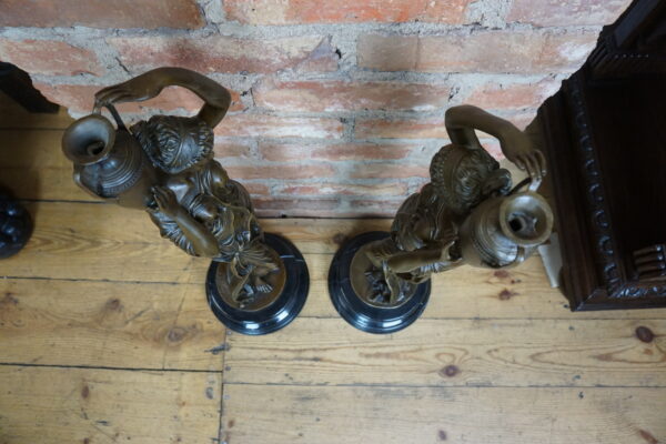 KOBIETY Z DZBANAMI DUŻE FIGURY Z BRĄZU PARA BOGINIE wys 70cm