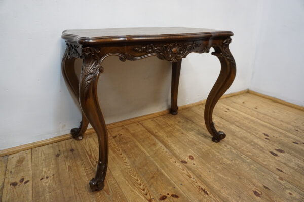 NIESAMOWITA FORMA STÓŁ STOLIK GABINETOWY LUDWIK GIĘTE NOGI MOZAIKA FRANCJA