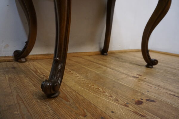 NIESAMOWITA FORMA STÓŁ STOLIK GABINETOWY LUDWIK GIĘTE NOGI MOZAIKA FRANCJA