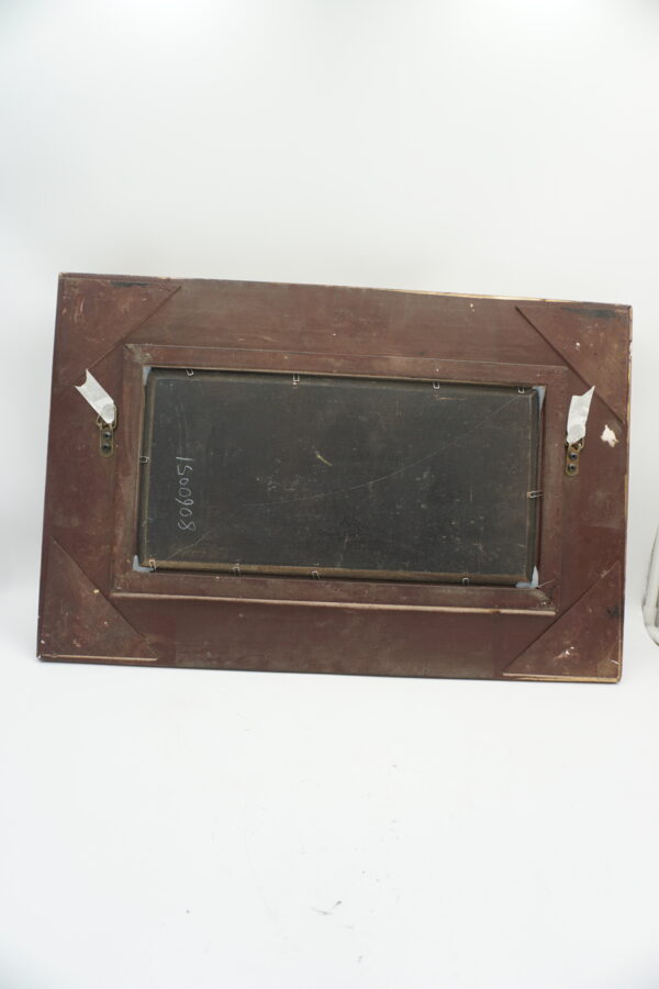 OBRAZ PEJZAŻ , WIOSKA, PSY - obraz olejny.