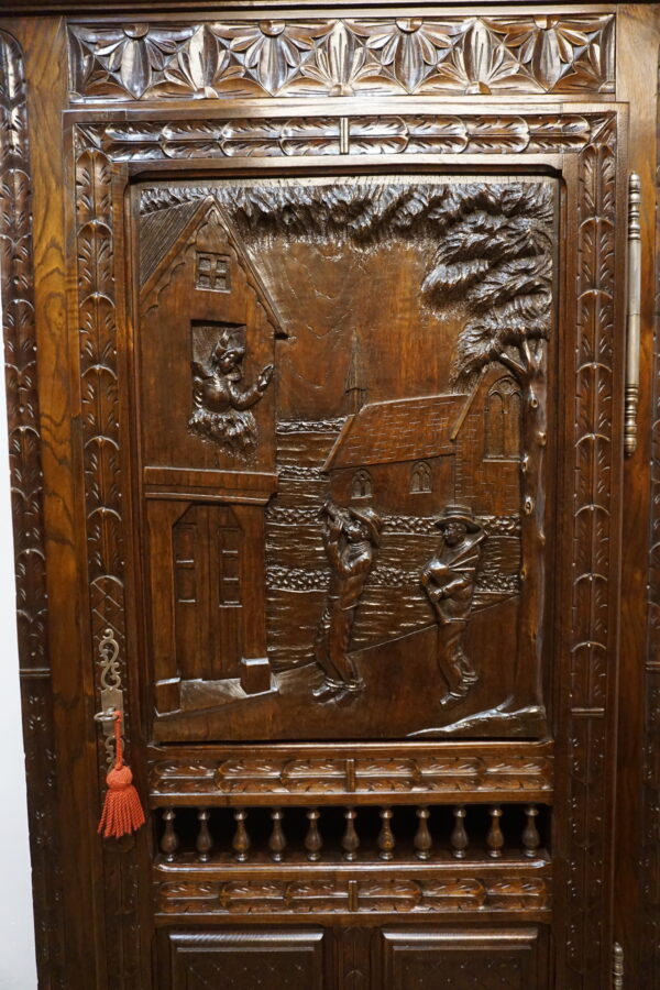 STARA BOGATO RZEŹBIONA BIELIŹNIARKA BRETOŃSKA FRANCJA