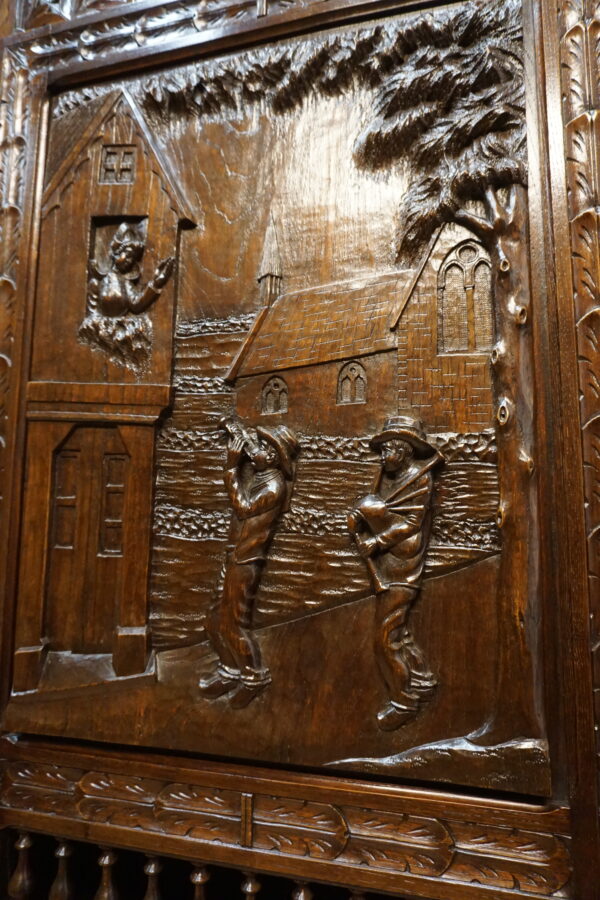 STARA BOGATO RZEŹBIONA BIELIŹNIARKA BRETOŃSKA FRANCJA