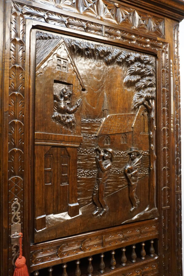 STARA BOGATO RZEŹBIONA BIELIŹNIARKA BRETOŃSKA FRANCJA