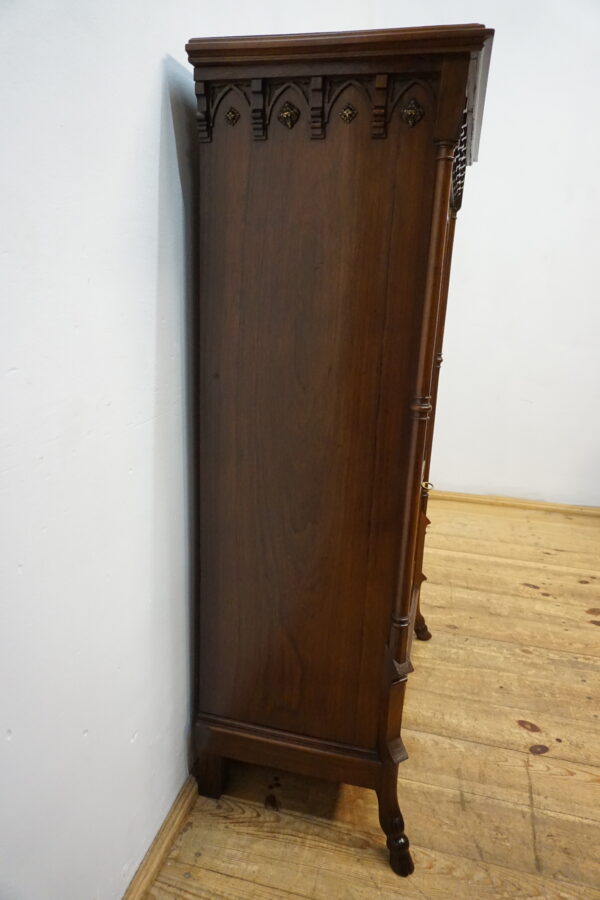 WITRYNA NEOGOTYCKA Z INTARSJĄ PALISANDER FRANCJA 1850r -1870r