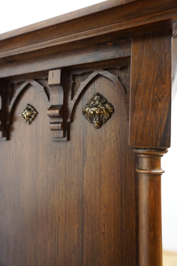 WITRYNA NEOGOTYCKA Z INTARSJĄ PALISANDER FRANCJA 1850r -1870r