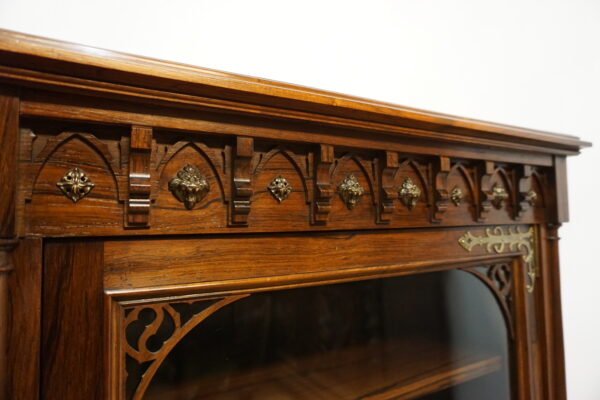 WITRYNA NEOGOTYCKA Z INTARSJĄ PALISANDER FRANCJA 1850r -1870r