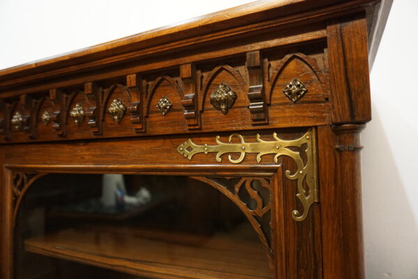 WITRYNA NEOGOTYCKA Z INTARSJĄ PALISANDER FRANCJA 1850r -1870r