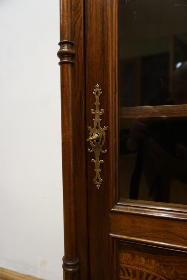 WITRYNA NEOGOTYCKA Z INTARSJĄ PALISANDER FRANCJA 1850r -1870r